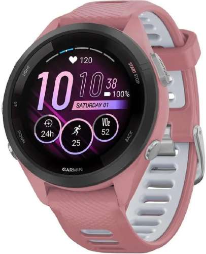 Смарт-часы Garmin Forerunner 265S,  27.5мм,  1.1",  розовый/черный/розовый [010-02810-15]